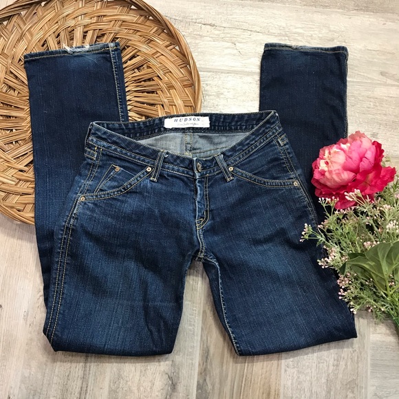 Hudson Jeans Denim - Hudson | Flap Pocket Straight Leg Dark Wash Jean